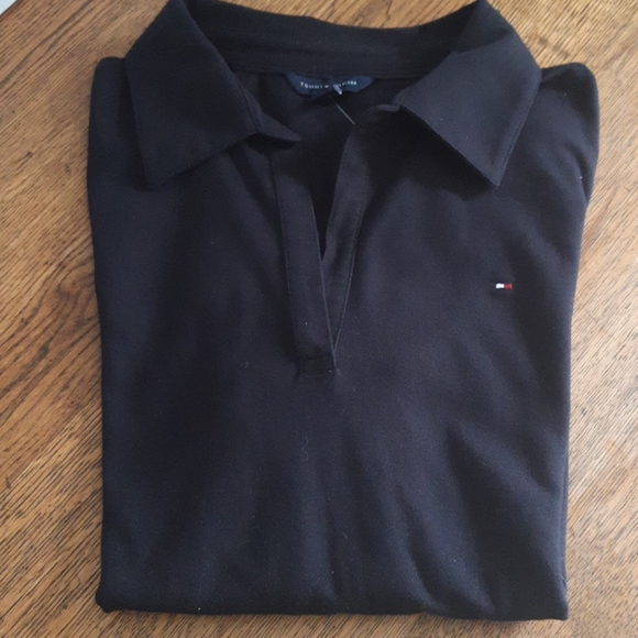 Tommy Hilfiger Tops - Tommy Hilfiger Black Long Sleeve Polo